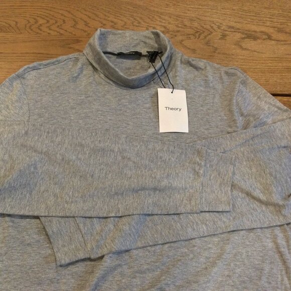New! Theory Air cashmere Turtleneck Sz L - Picture 6 of 7